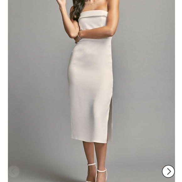 Samantha strapless folder over dress - Picture 1 of 4